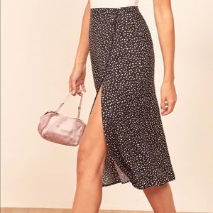 Reformation confetti midi skirt